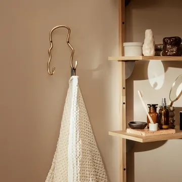 Curvature dubbele haak - Messing - Ferm Living