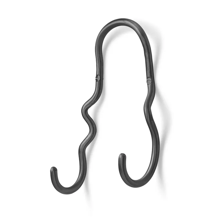 Curvature dubbele haak - Zwart messing - Ferm Living