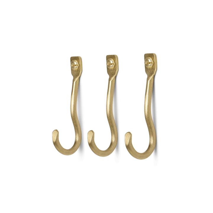 Curvature haak 3-pack - Messing - Ferm Living