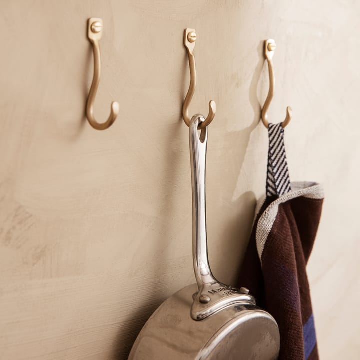 Curvature haak 3-pack, Messing Ferm Living