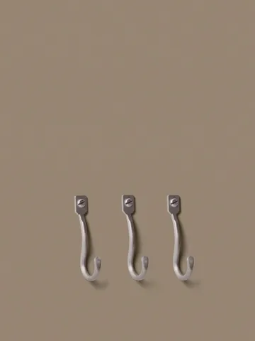 Curvature haak 3-pack - Stainless steel - Ferm Living