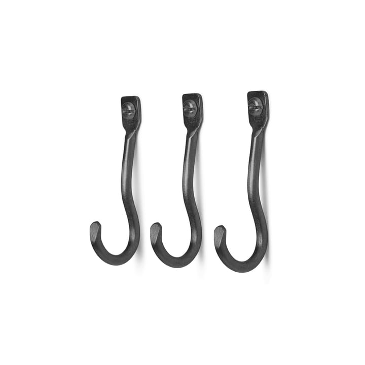 Curvature haak 3-pack - Zwart messing - Ferm Living