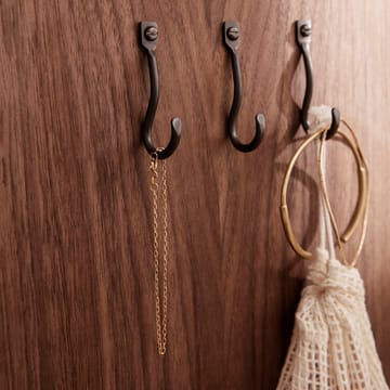 Curvature haak 3-pack - Zwart messing - Ferm Living