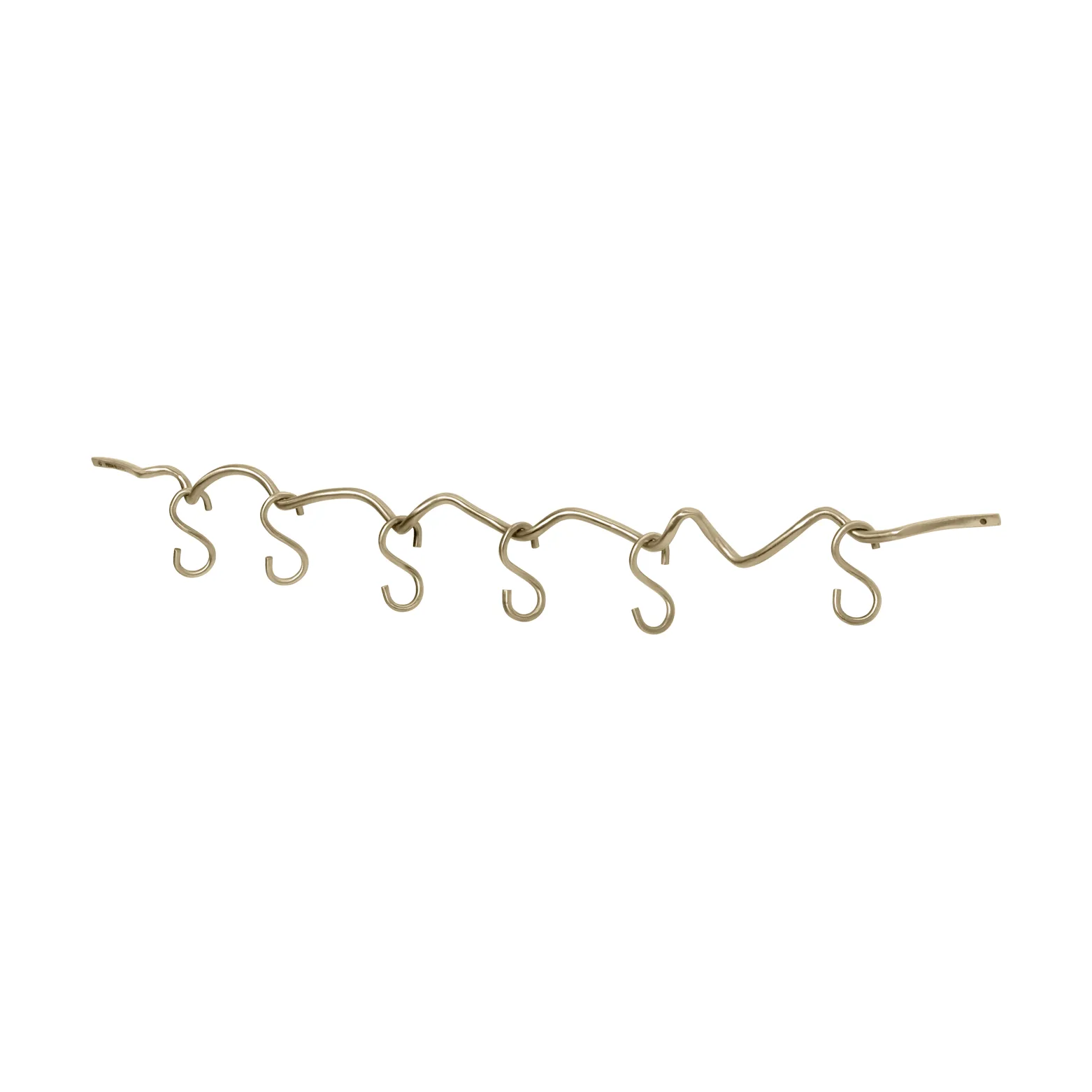 Curvature wandrail incl 6 haken, Brass Ferm Living