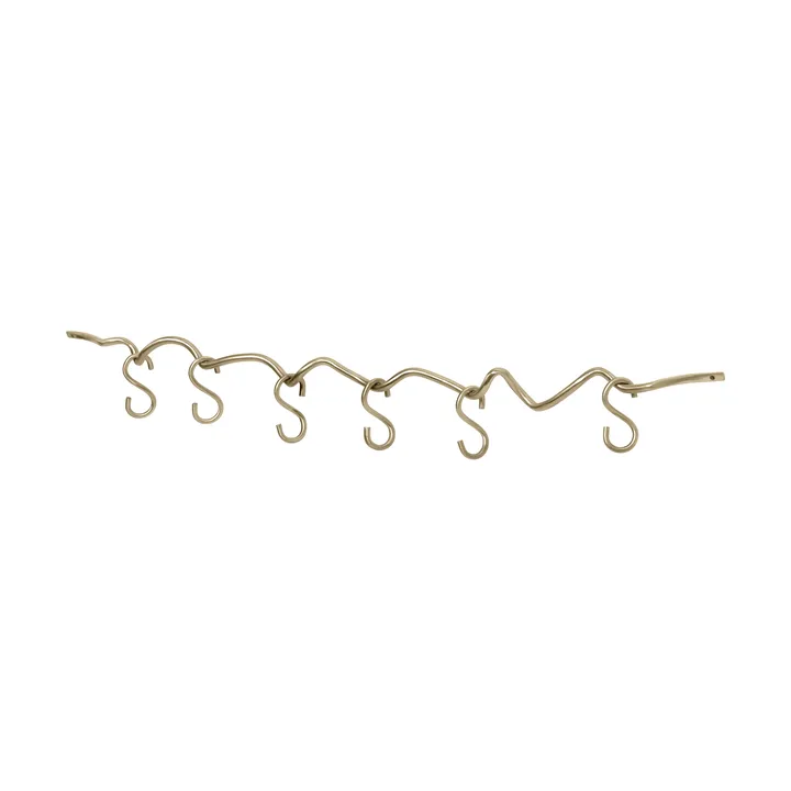 Curvature wandrail incl 6 haken - Brass - Ferm Living