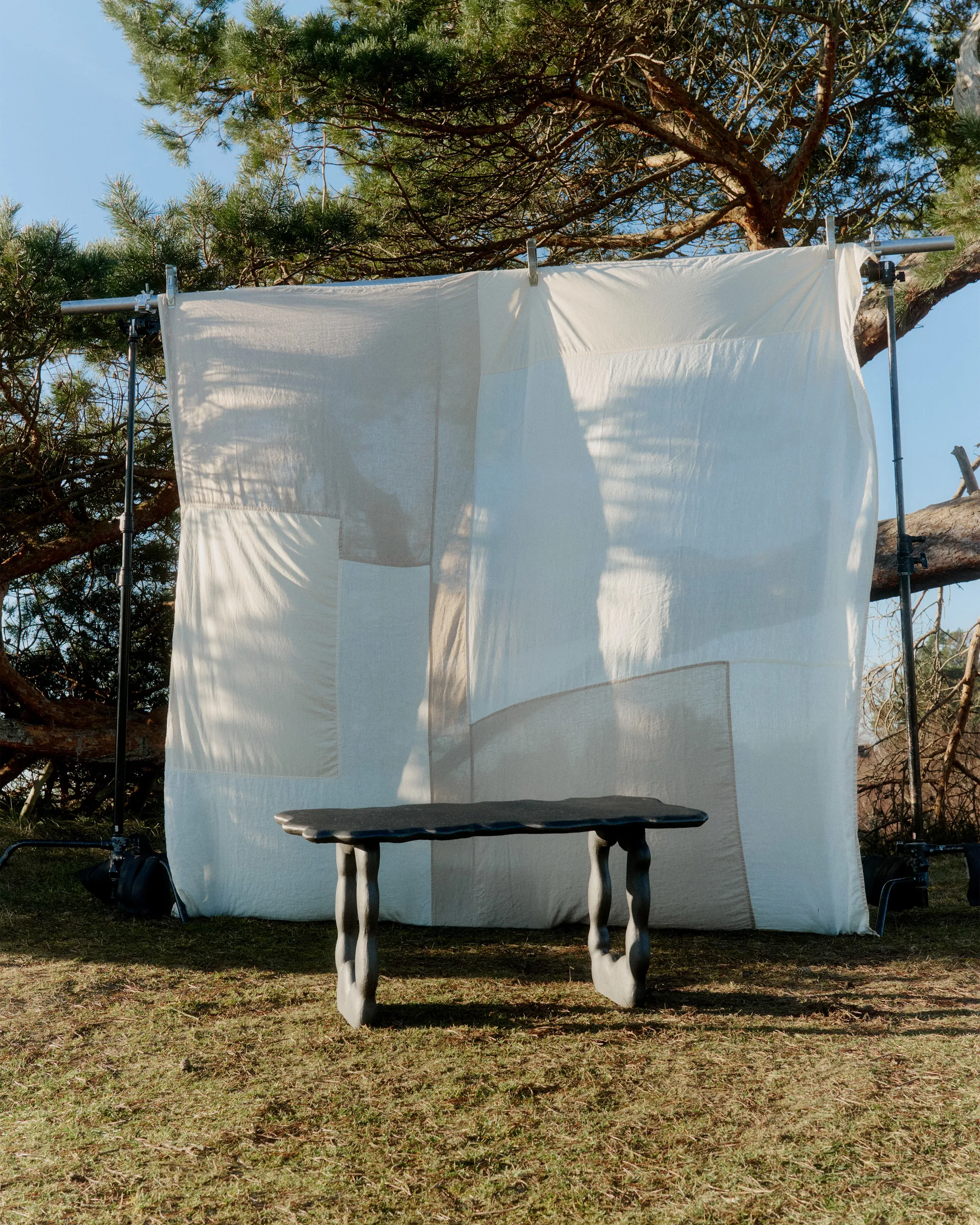 Dal Piece salontafel 100x50x47 cm, Zwart Aluminium Ferm Living