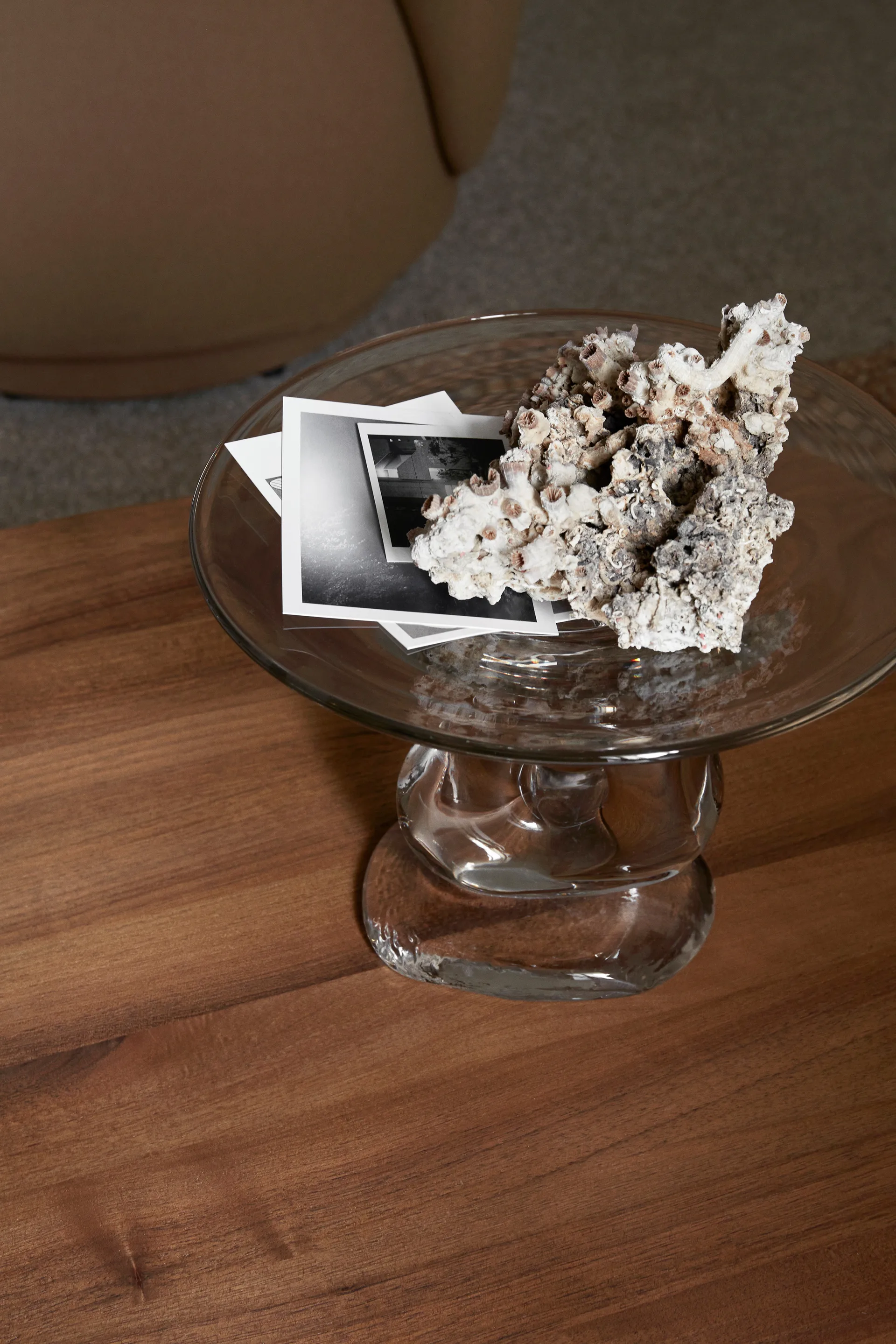 Damo glass centerpiece schotel Ø30 cm, Clear Ferm Living