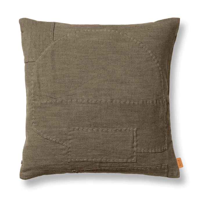 Darn kussenhoes 50x50 cm - Donker Taupe - Ferm LIVING