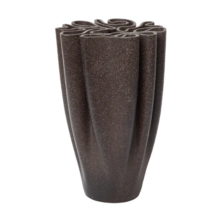 Dedali vaas 25 cm - Dark brown - Ferm Living