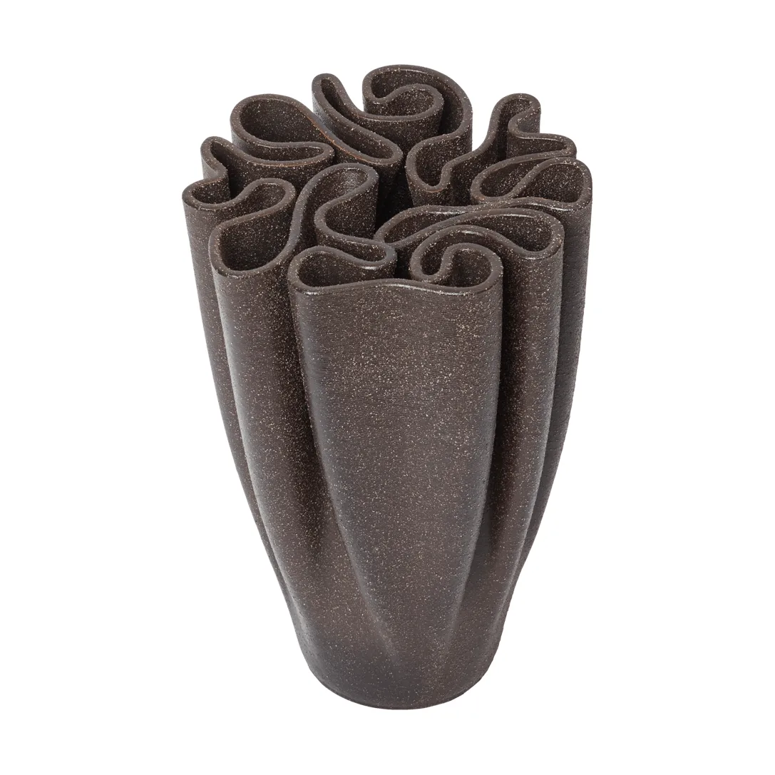 Dedali vaas 25 cm, Dark brown Ferm Living