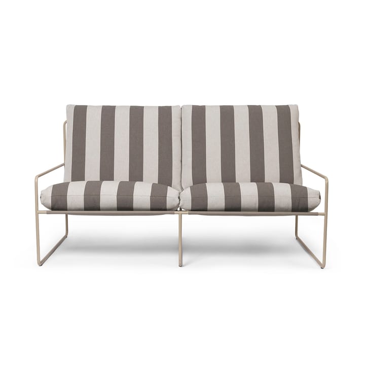 Desert 2-zits bank, Cash stripe-chocolate Ferm Living