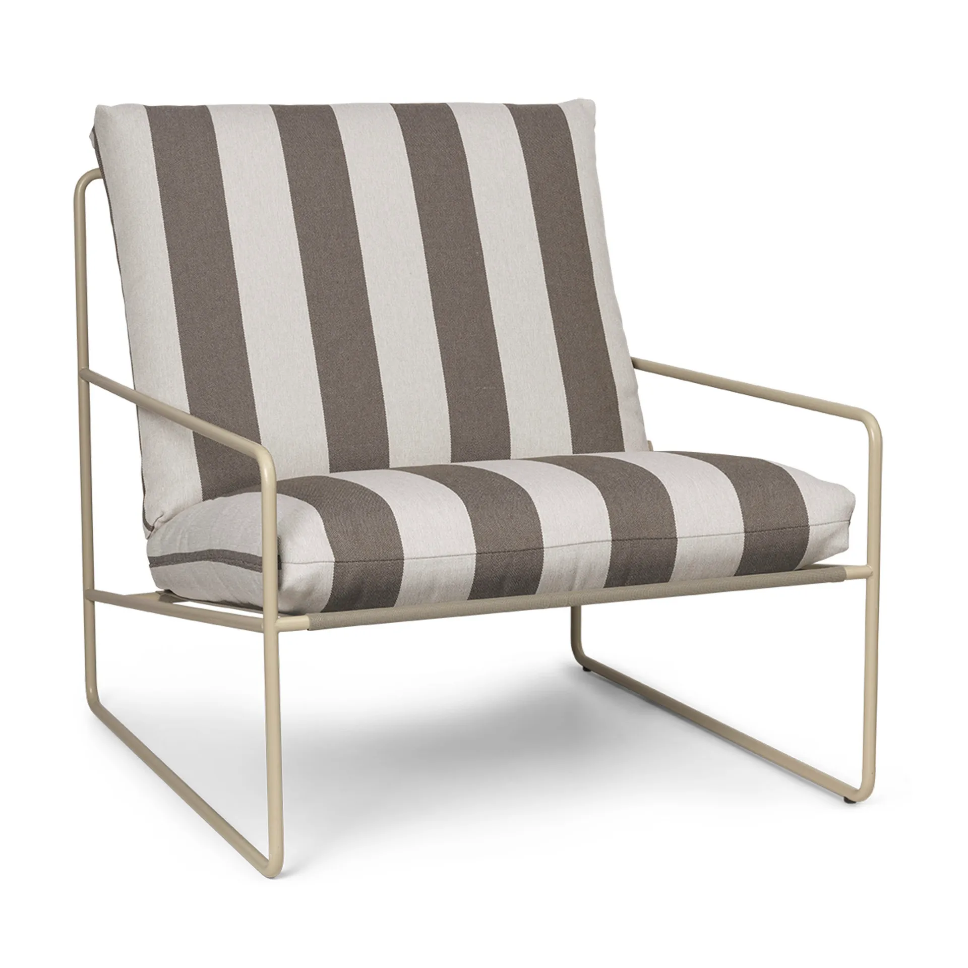 Desert fauteuil, Cash stripe-chocolate Ferm Living