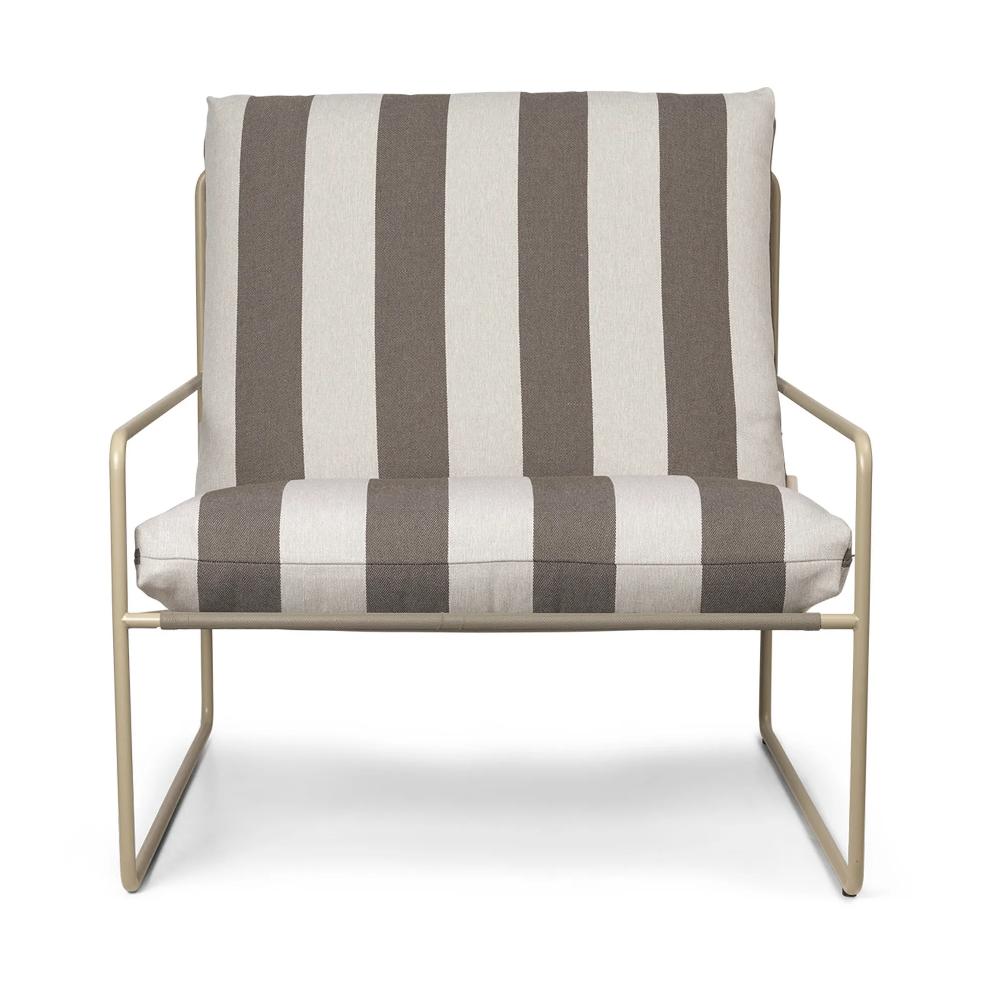 Desert fauteuil, Cash stripe-chocolate Ferm Living