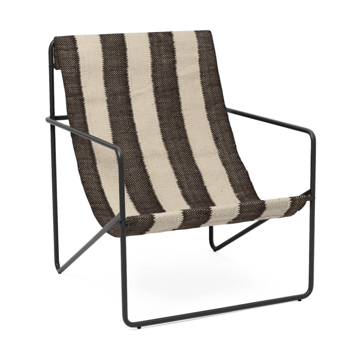 Desert loungefauteuil - Black, off-white, chocolate - Ferm Living