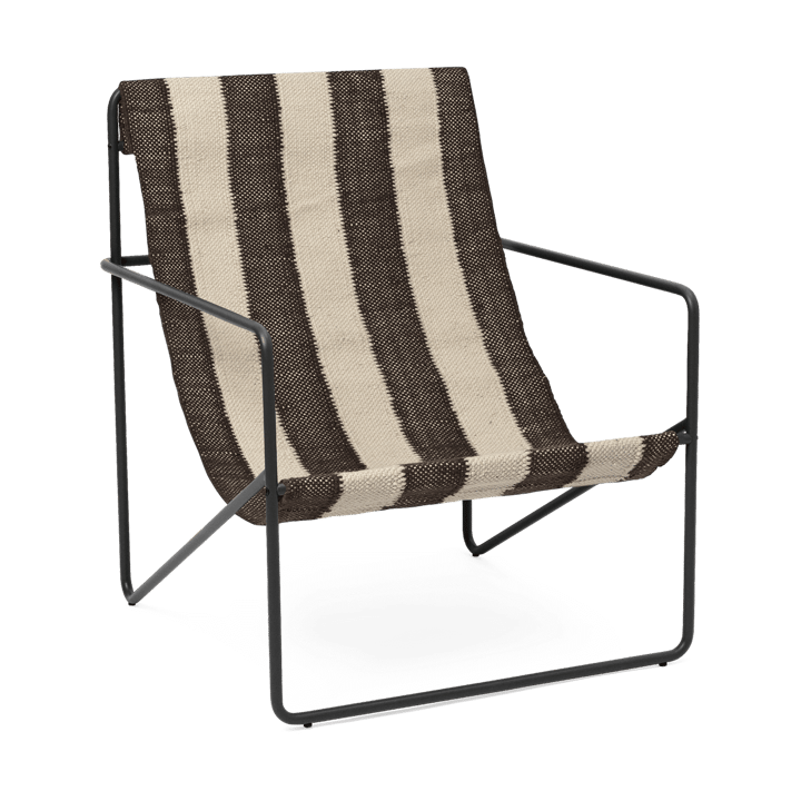 Desert loungefauteuil - Black, off-white, chocolate - ferm LIVING