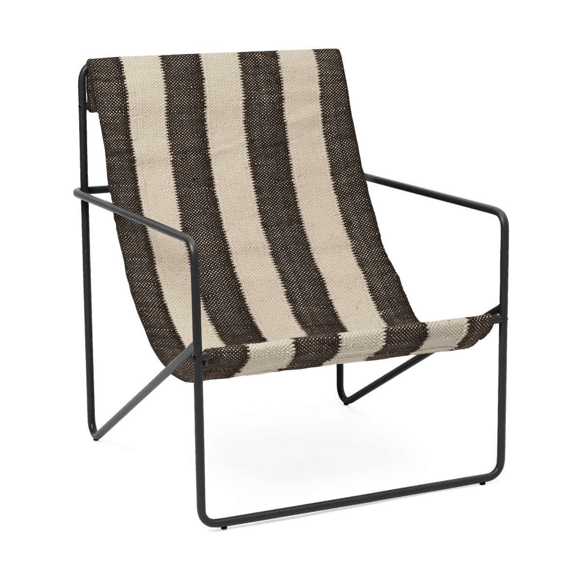 Ferm Living Desert loungefauteuil Black, off-white, chocolate