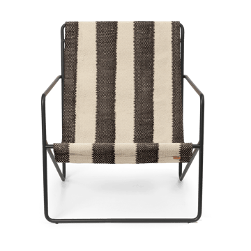 Desert loungefauteuil - Black, off-white, chocolate - Ferm Living