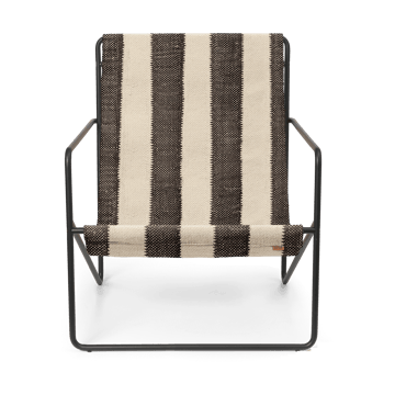 Desert loungefauteuil - Black, off-white, chocolate - ferm LIVING