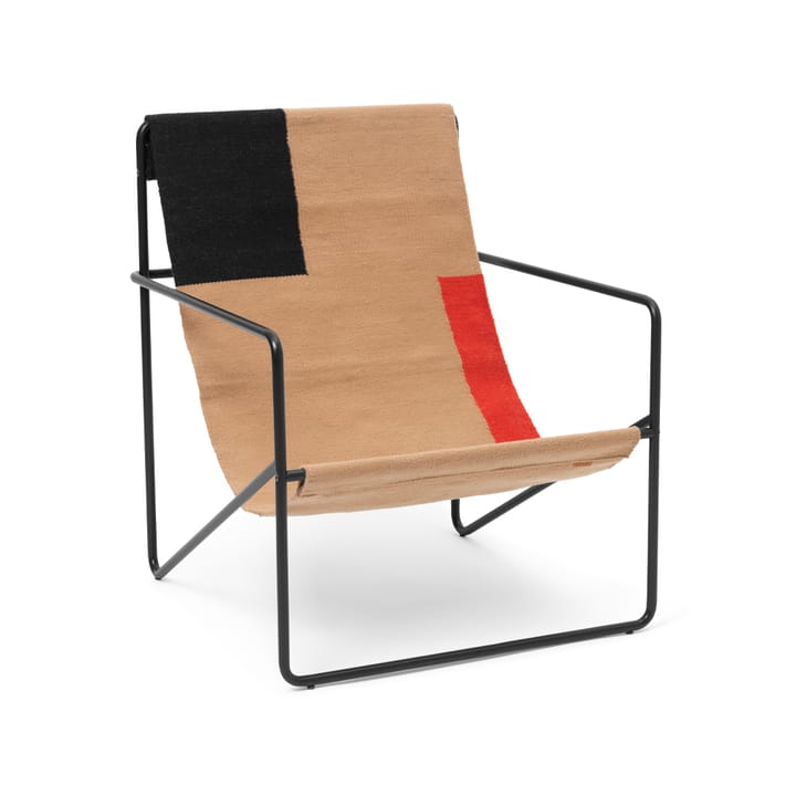 Desert loungefauteuil - block, zwart frame - Ferm Living