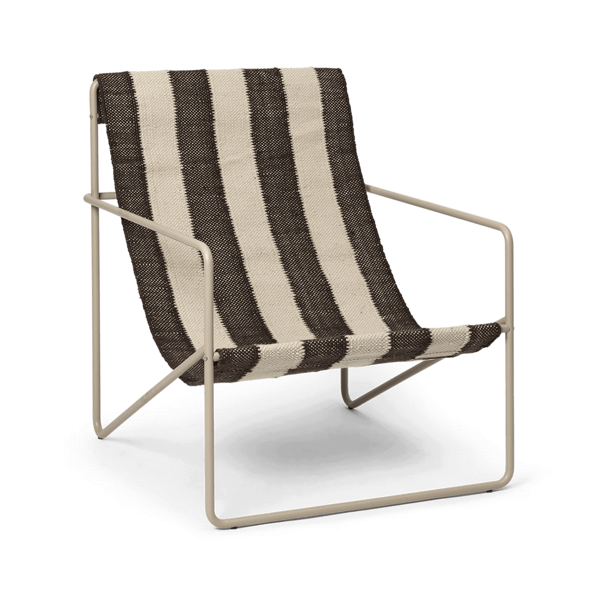 ferm LIVING Desert loungefauteuil Cashmere, off-white, chocolate