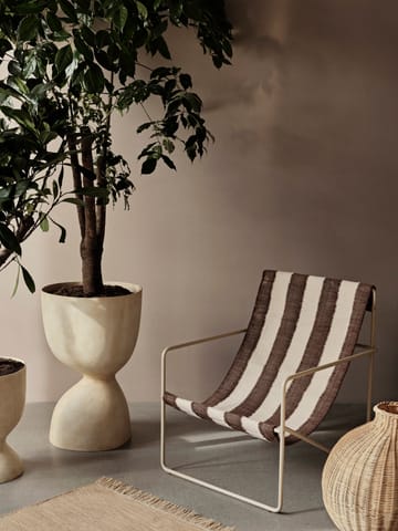 Desert loungefauteuil - Cashmere, off-white, chocolate - ferm LIVING