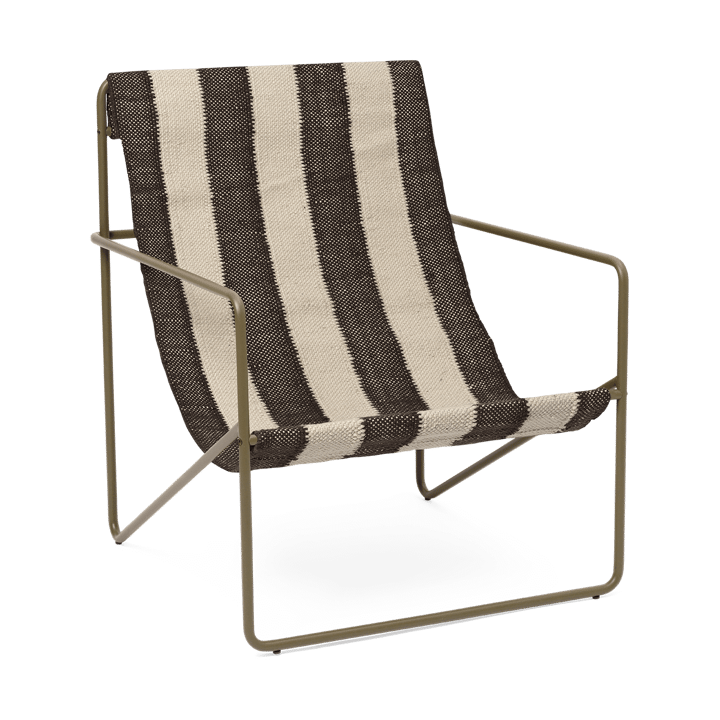 Desert loungefauteuil - Olive, off-white, chocolate - Ferm Living