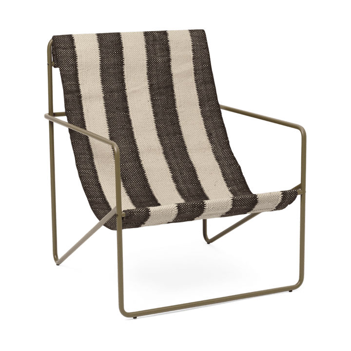 Desert loungefauteuil - Olive, off-white, chocolate - Ferm LIVING