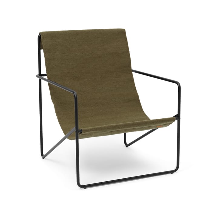 Desert loungefauteuil - olive, zwart frame - Ferm Living