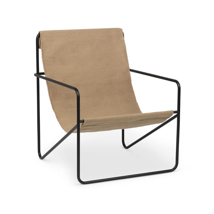 Desert loungefauteuil - sand, zwart frame - Ferm Living
