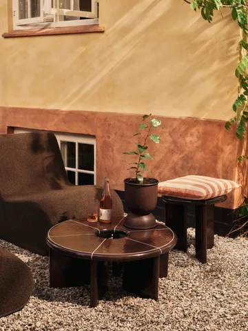 Deya salontafel Ø80x32 cm - Chestnut brown - Ferm Living