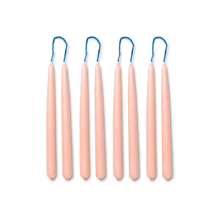 Dipped candles handgemaakte kaarsen 15 cm 8-pack  - Blush - Ferm LIVING