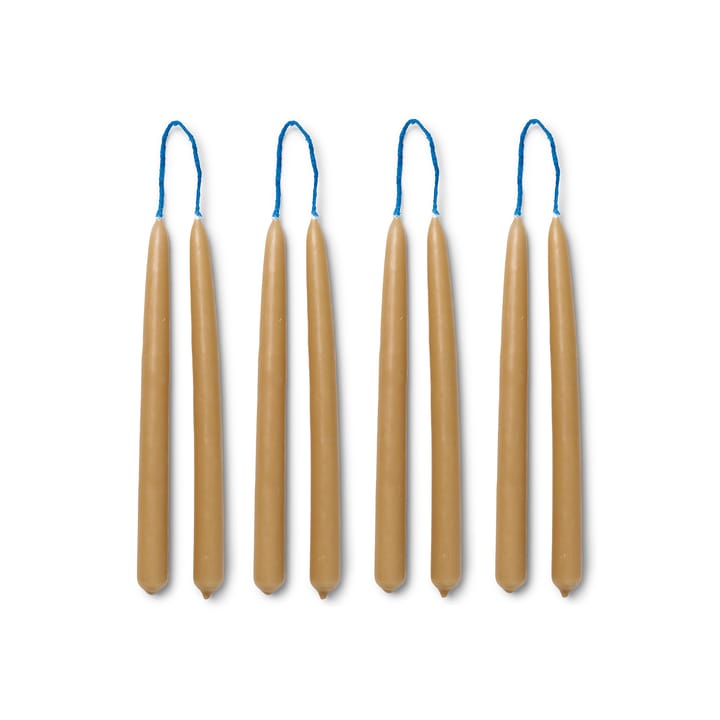 Dipped candles handgemaakte kaarsen 15 cm 8-pack , Straw Ferm Living