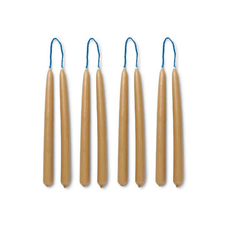 Dipped candles handgemaakte kaarsen 15 cm 8-pack  - Straw - ferm LIVING