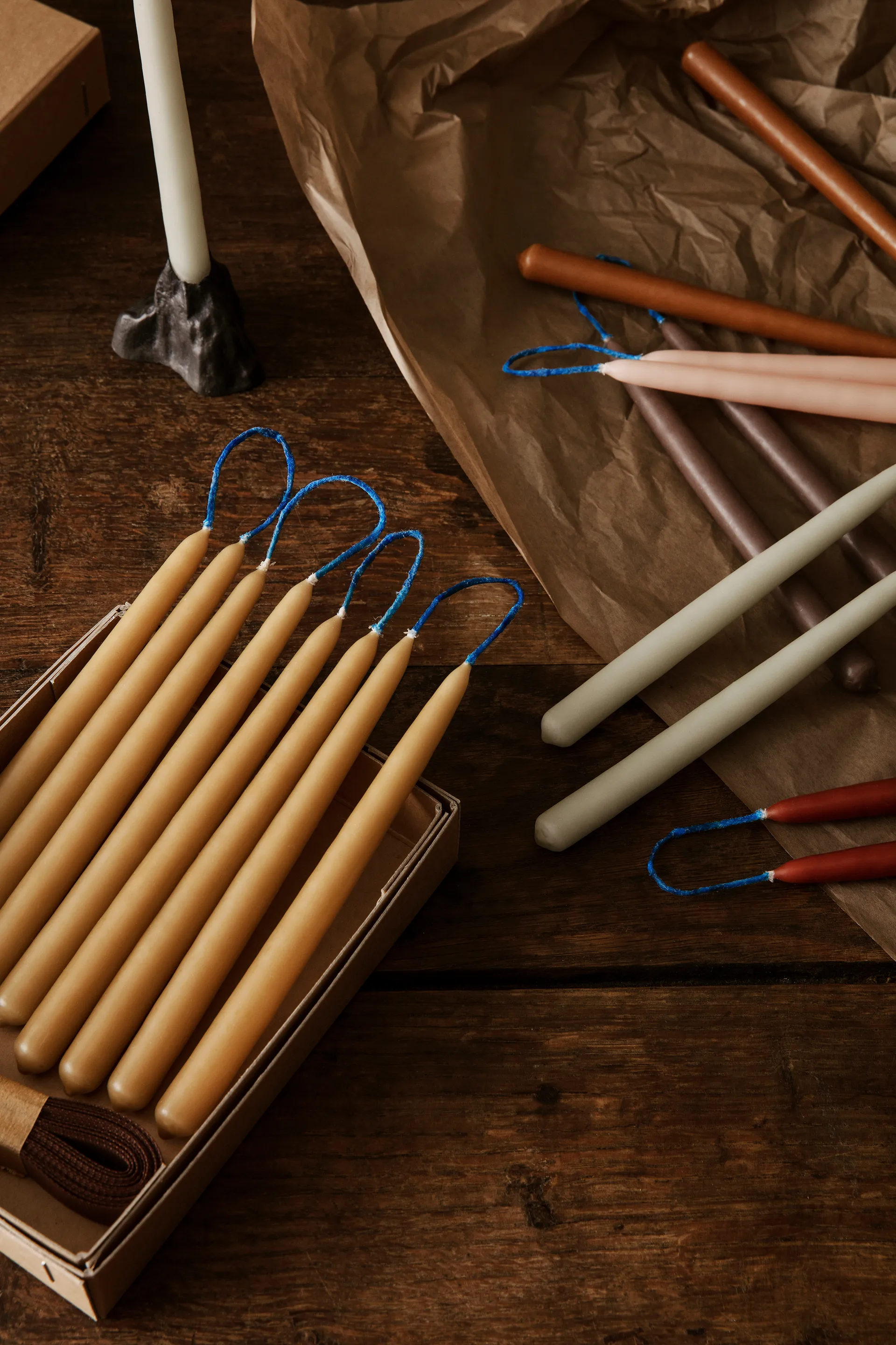 Dipped candles handgemaakte kaarsen 15 cm 8-pack , Straw Ferm Living