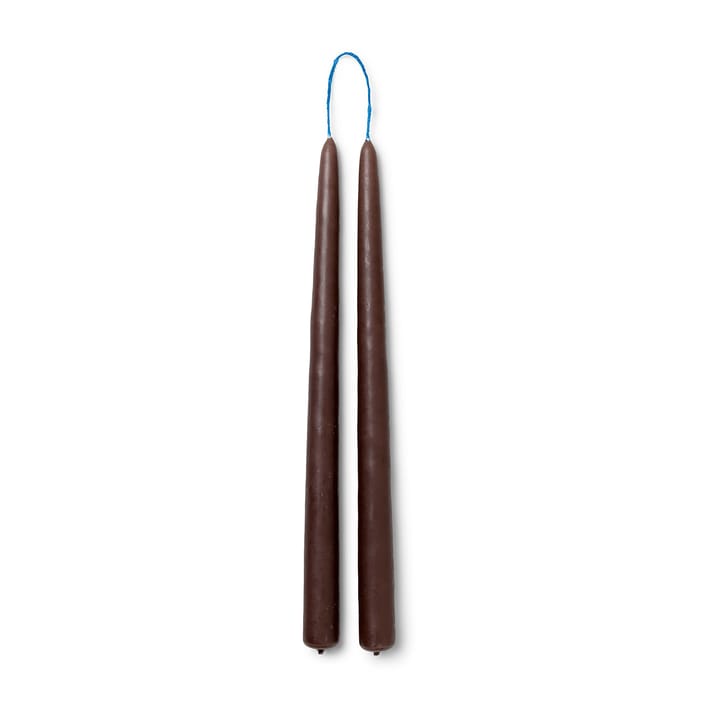 Dipped candles handgemaakte kaarsen 30 cm 2-pack  - Brown - Ferm LIVING