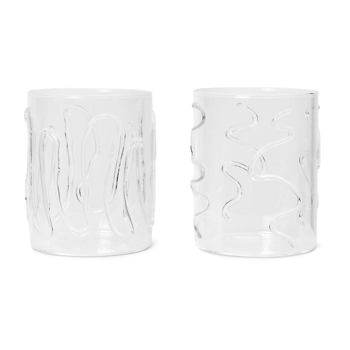 Doodle drinkglas tall 2-pack - 35 cl - Ferm Living