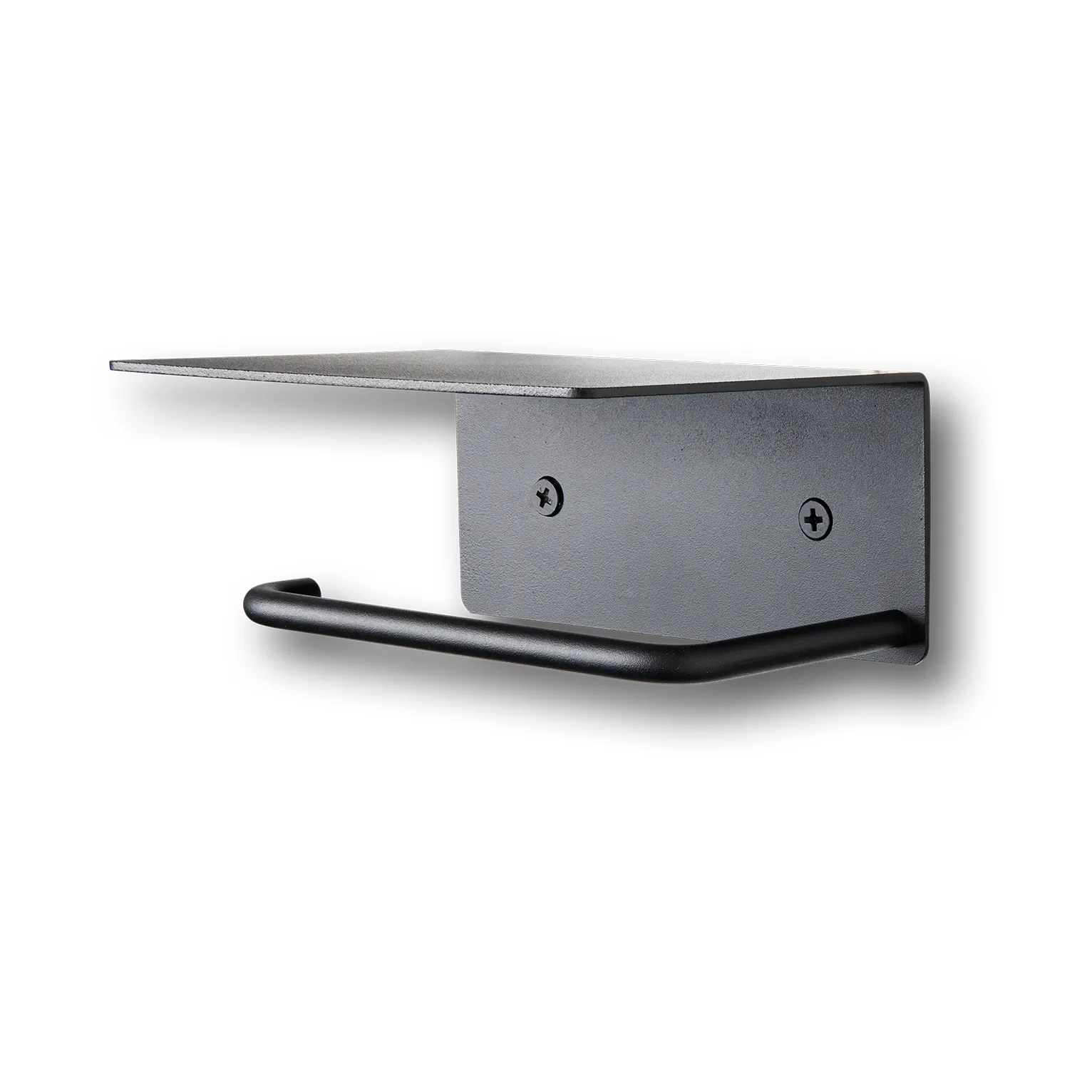 Dora toiletpapierhouder met legplank, Black Ferm Living