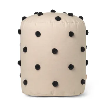 Dot poef Ø39 cm - Sand-black - Ferm Living