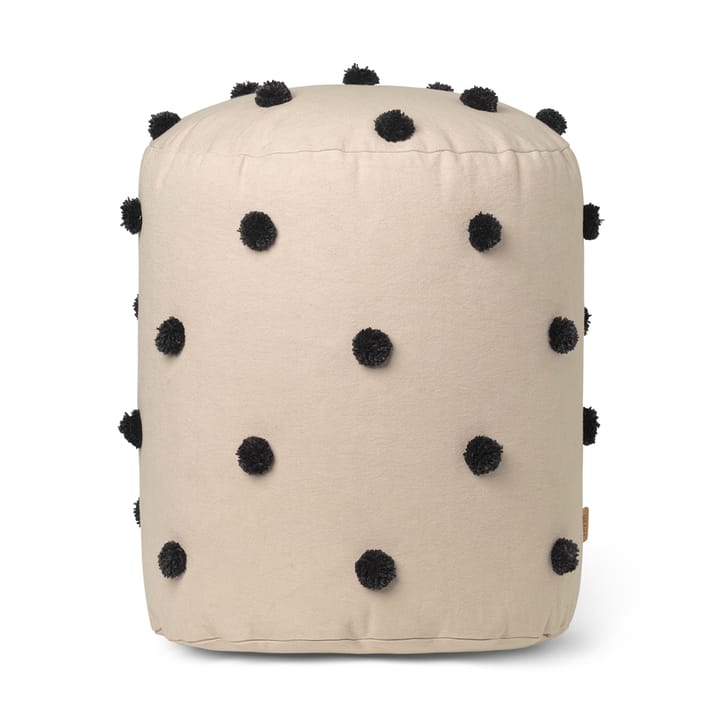 Dot poef Ø39 cm - Sand-black - ferm LIVING