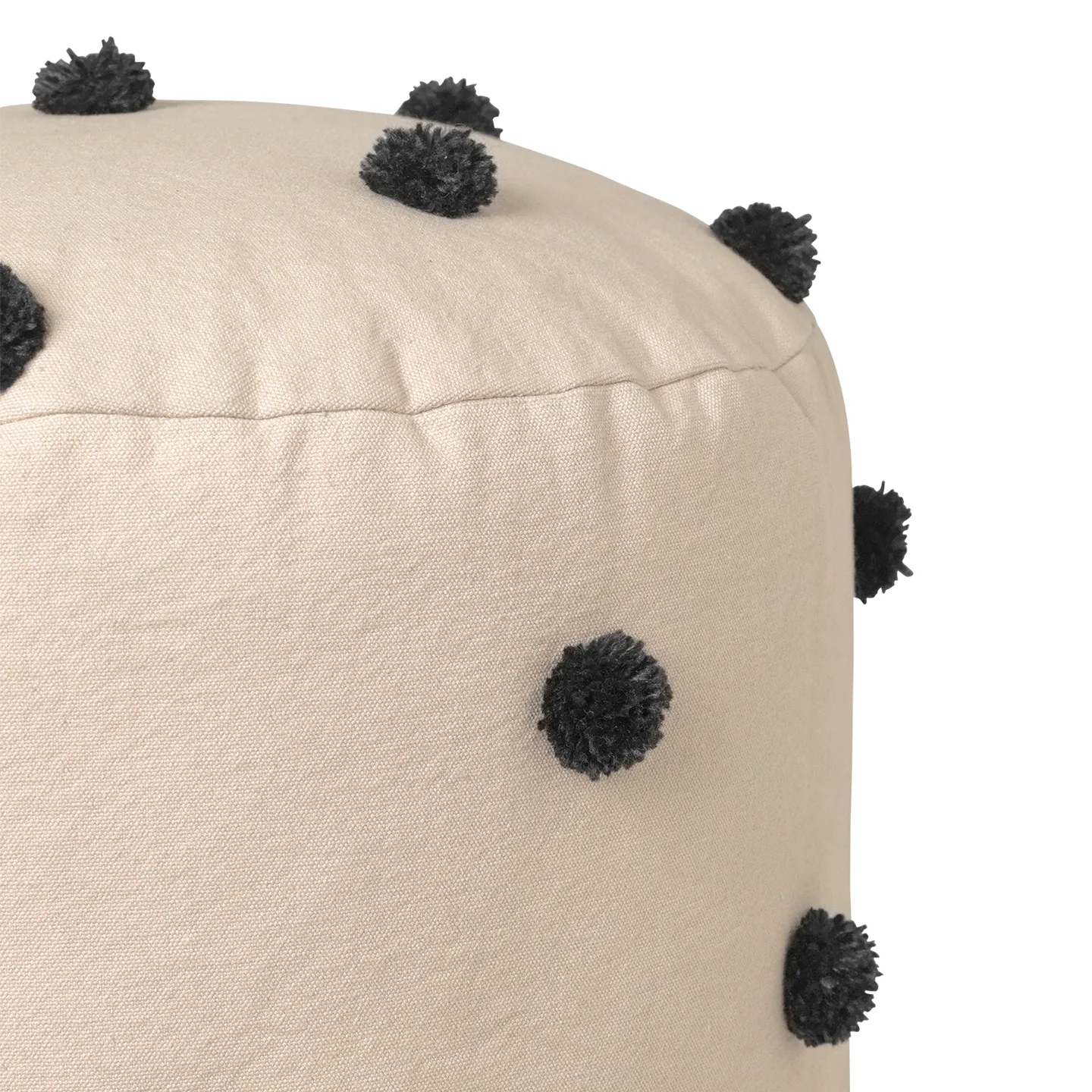 Dot poef Ø39 cm, Sand-black Ferm Living