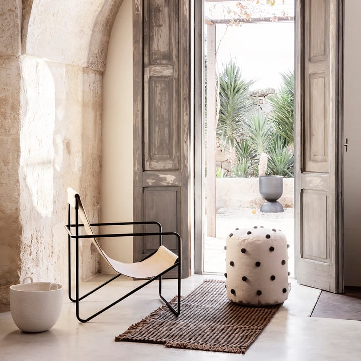 Dot poef Ø39 cm, Sand-black Ferm Living