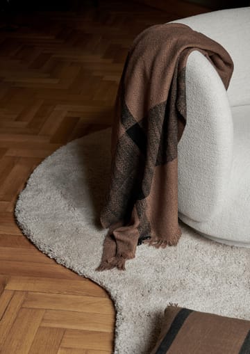 Dry wollen deken 120x180 cm - Sugar Kelp/Black - Ferm Living