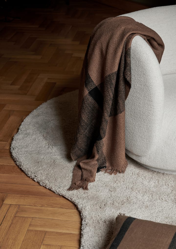 Dry wollen deken 120x180 cm, Sugar Kelp/Black Ferm Living
