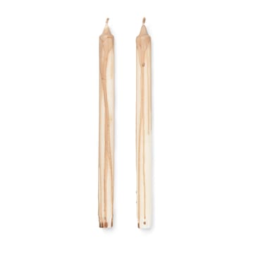 Dryp stearinekaars 2-pack - Beige - Ferm Living