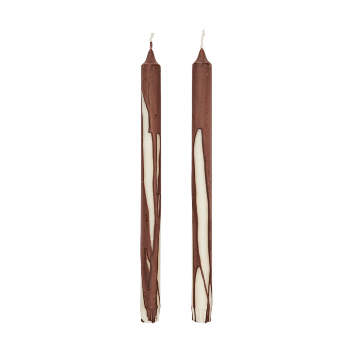 Dryp stearinekaars 2-pack - Dark Chocolate - Ferm Living