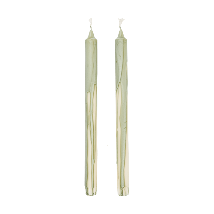 Dryp stearinekaars 2-pack - Tea Green - Ferm Living