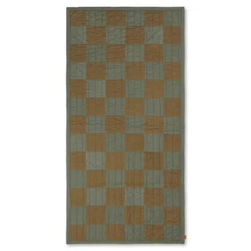 Duo doorgestikte deken 90x187 cm - Green Tonal - Ferm Living