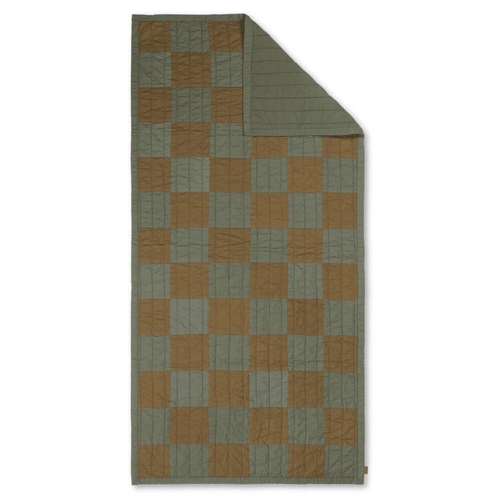 Duo doorgestikte deken 90x187 cm, Green Tonal Ferm Living