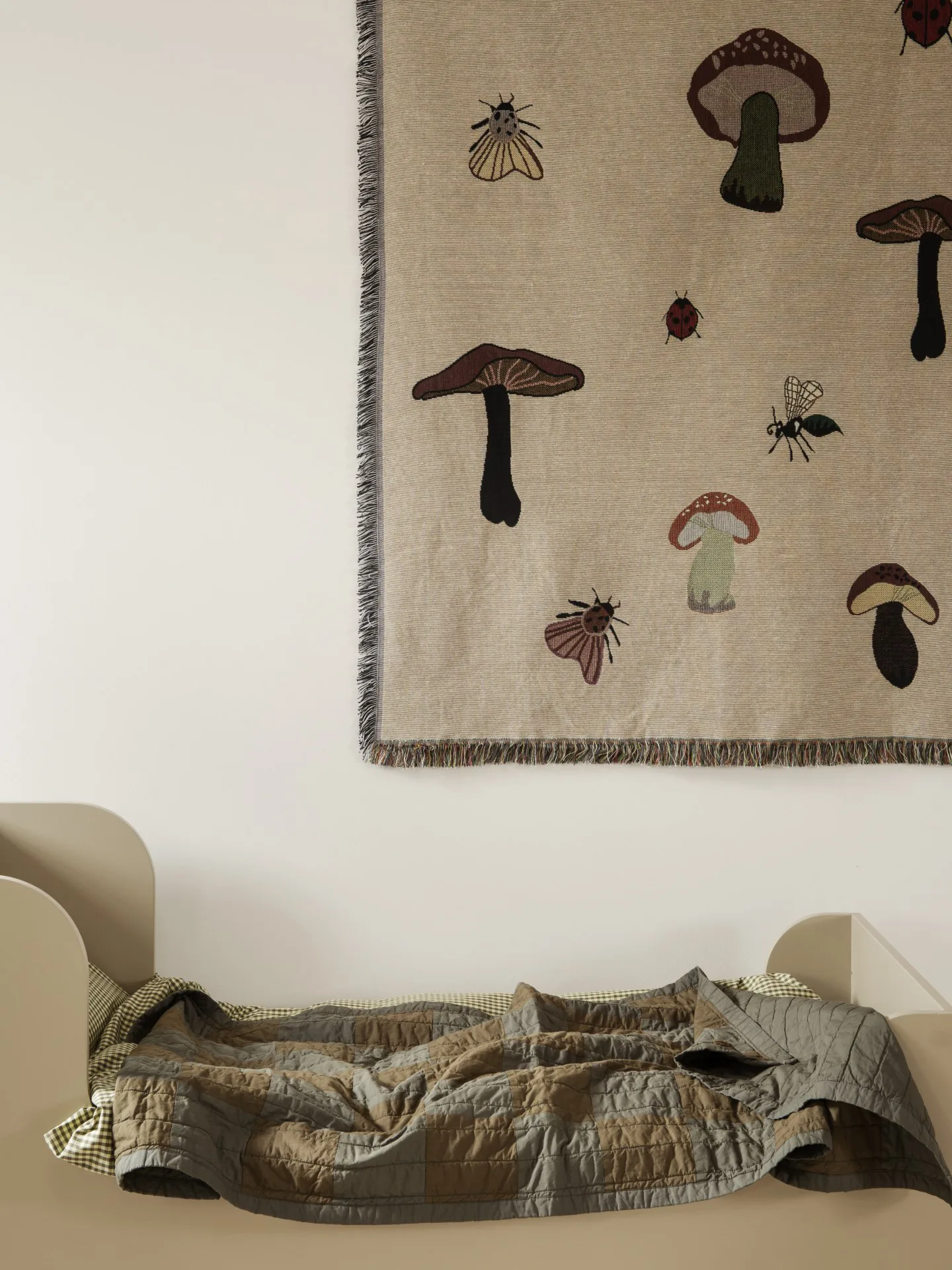 Duo doorgestikte deken 90x187 cm, Green Tonal Ferm Living