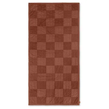 Duo doorgestikte deken 90x187 cm - Red Brown Tonal - Ferm Living